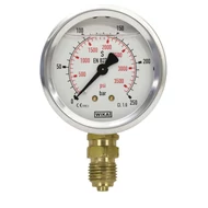 NYOMÁSMÉRŐ 50 MM  ALSÓ 1/4 "AG CSATLAKOZÁSSAL ROZSDAMENTES ACÉL WIKA